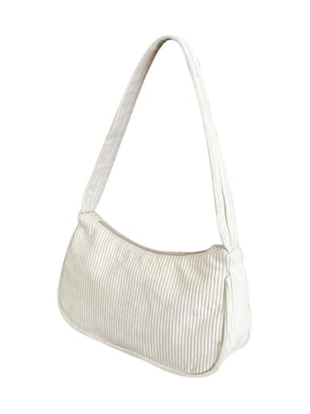 Corduroy Crescent Shoulder Bag Zipper Mini Handbag for Women